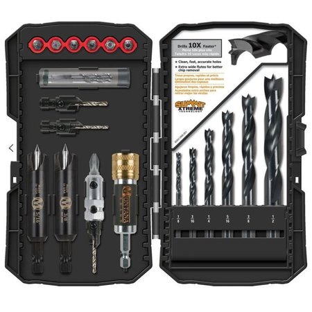 MONTANA BRAND 25 Piece Deluxe Woodworkers Drill/Bit Set MB-63127